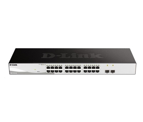 D-Link DGS-1210-26 26-port Gigabit Smart+ Switch, 24x GbE, 2x SFP, fanless EDF_385520
