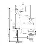 VILLEROY & BOCH - Skyla Umyvadlová baterie s výpustí, AquaSmart, chrom TVW11600500061