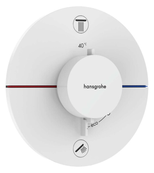 HANSGROHE - ShowerSelect Comfort Termostatická baterie pod omítku, pro 2 spotřebiče, matná bílá 15556700