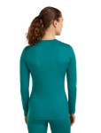 Dámské merino triko s dlouhým rukávem ICEBREAKER Wmns 200 Oasis LS Crewe, Tidal Teal velikost: S
