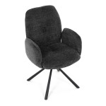 Jídelní židle, černá, hladká látka, DCH-D1330 BK2