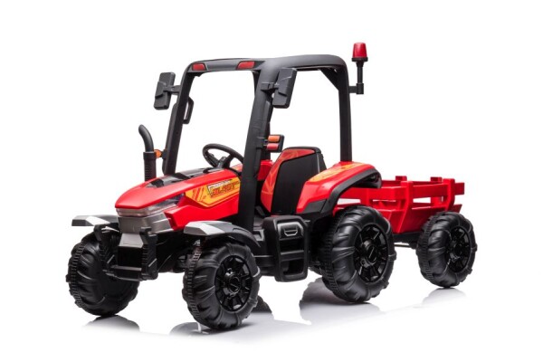 Mamido Dětský elektrický traktor s přívěsem BLT červený
