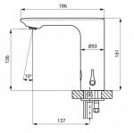 SANELA - Senzorové baterie Elektronická umyvadlová baterie, napájení z baterie, černá SLU 63VB