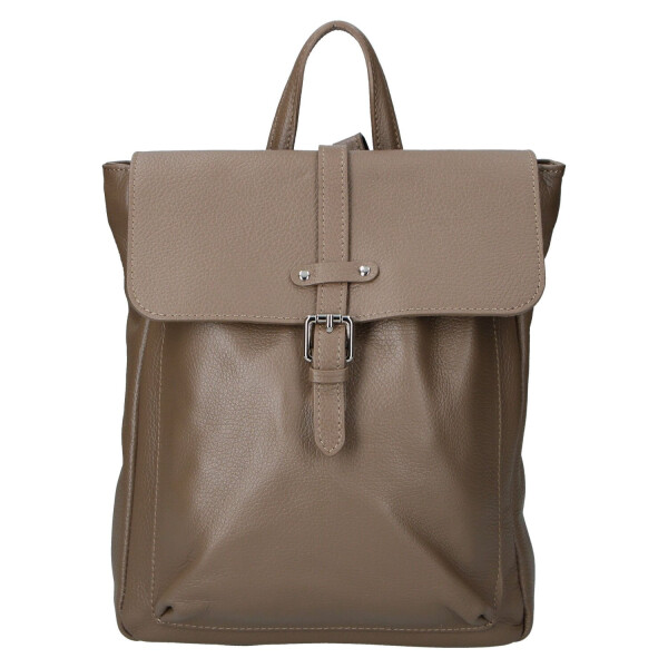 Elegantní dámský kožený městský batoh City enjoy, taupe