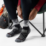 SMARTWOOL Hike Light Cushion Valley View Crew Sock, Black (vzorek) velikost: L