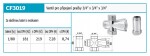 NOVASERVIS - Pračkový ventil s mezikusem 3/4"x3/4"x3/4" CF3019