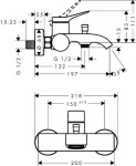 HANSGROHE - Vivenis Vanová baterie, matná černá 75423670