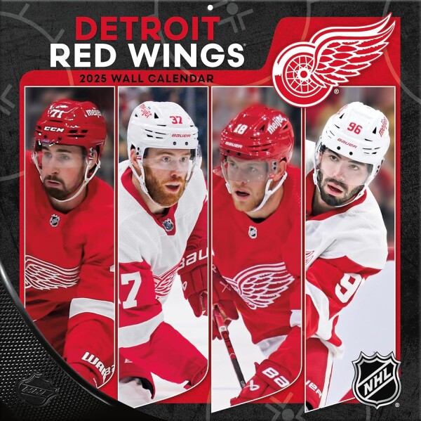 JF Turner Kalendář Detroit Red Wings NHL 2025 Wall Calendar