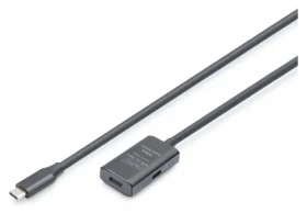 Digitus USB-C černá / Prodlužovací kabel / Aktivní / USB 3.2 Gen2 10 Gbps / 5 m (DA-73112)