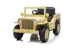 Mamido Dětský elektrický vojenský Jeep Willys 4x4 béžový