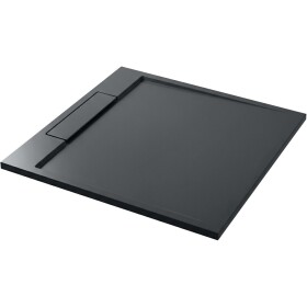 CERANO - Sprchová vanička čtvercová Loro - litý mramor - tmavě šedá - 90x90x3,5 CER-8050BD80370