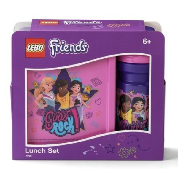 LEGO Friends Girls Rock svačinový set fialová láhev box