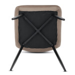 Jídelní židle, krémová, sametová látka, CT-281 CRM4