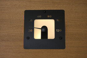 Cariitti teploměr do sauny SQ - čtverec, černý 120x120 mm C1545854L