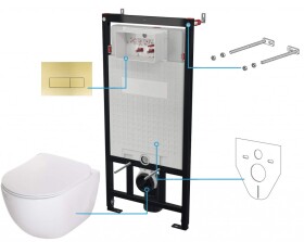 DEANTE - WC SET 200 toaletní sada, podomítková, 6v1 CDER6ZPW