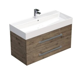 Koupelnová skříňka s umyvadlem SAT Cube Way 100x53x46 cm dub Wellington mat CUBE461002DWSAT CUBE461002DWSAT