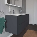 DURAVIT - L-Cube Umyvadlová skříňka 55x129x48 cm, 4 zásuvky, grafit mat LC625904949