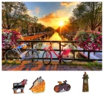 WOODEN CITY Dřevěné puzzle Kola v Amsterdamu 2v1
