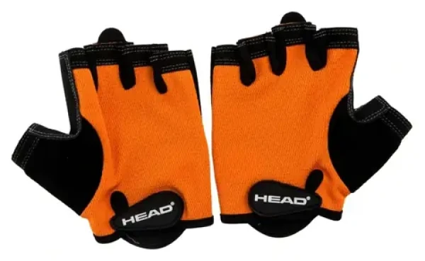 HEAD Fitness rukavice L černo-oranžové / Fitness rukavice / bezprsté provedení / nastavitelné zapínání