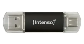 Intenso Twist Line 64GB antracitová / USB flash disk / USB-A + USB-C / USB 3.2 Gen 1 / čtení 70 MB/s (3539490)