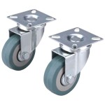 EXTOL PREMIUM 8856023 Kolečko pojezdové, 50mm, otočné, šedá pryž, 27kg, sada 2ks