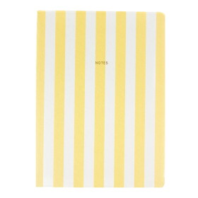 A-JOURNAL collection Linkovaný zápisník Fabrique Stripes Yellow A5, žlutá barva, papír