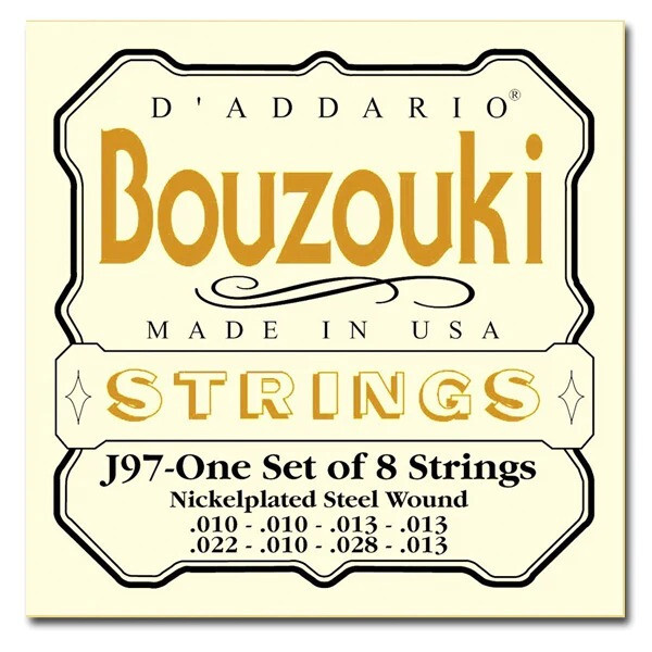 D'Addario J97 Nickel Wound Bouzouki - .010 - .023