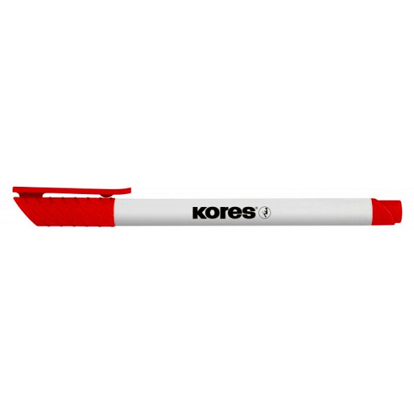 Popisovač na bílé tabule KORES K-Marker Whiteboard tenký červený