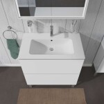 DURAVIT - L-Cube Umyvadlová skříňka 86x82x48 cm, 2 zásuvky, lesklá bílá LC662602222