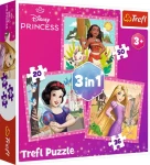 Trefl - Puzzle - Disney princezny: Vaina, Locika a Sněhurka 3v1