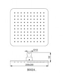 IDEAL STANDARD - Idealrain Cube Hlavová sprcha 20x20 cm, černá B0024XG