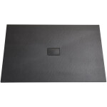 CERANO - Sprchová vanička obdélníková FlexiCut - SMC/minerální kompozit - upravitelná - černá matná - 140x100x3 CER-666118