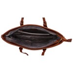 Trendová dámská koženková kabelka přes rameno Laila, světle hnědá