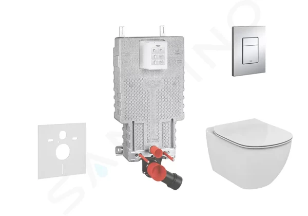 Grohe Set předstěnové instalace, klozetu a sedátka Ideal Standard Tesi, tlačítka Skate Cosmopolitan, chrom 38643SET-KF