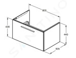 IDEAL STANDARD - i.Life B Umyvadlová skříňka 80x44x51 cm, 1 zásuvka, matná bílá T5271DU