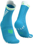 Běžecké kompresní ponožky Compressport Pro Racing Socks v4.0 Trail - Norse Blue/Neon Green Velikost: EU 45-48
