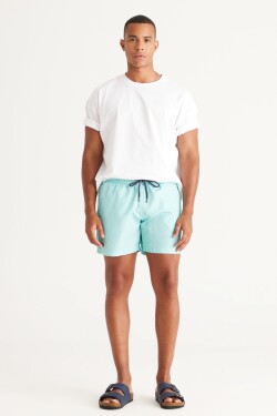 AC&Co Altınyıldız Classics Men's Mint Standard Fit Regular Fit Quick Dry Side Pockets Patterned Swimwear