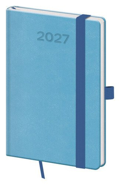 Diář 2027 týdenní kapesní Print Pop - světle modrá
