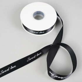 Cake star stuha SWEET LOVE černá 25mm x 45m
