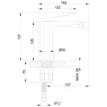 INVENA - Bidetová baterie NERI chrom BB-01-001-L