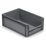 2 x Stohovatelná europřepravka s čelním otvorem, 100% recyklovaná, 400x300x320 mm