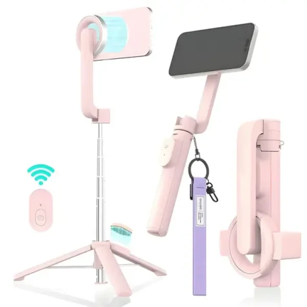 Araree Magfie Pod růžová / Selfie tyč s tripodem / MagSafe / Bluetooth dálková spoušť / Délka až 69 cm (AR60-01727D)