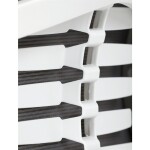 Židle kancelářská, tmavě šedá síťovina MESH, bílý plast, plastový kříž