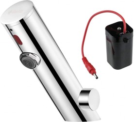 DEANTE - Senzorová baterie na umyvadlo Sense otočná, silikonová, s regulací teploty - 4xAA BQR_P29R