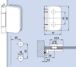 Pant pro saunové celoskleněné dveře (na zárubeň)