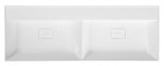 SAPHO - GODIVA dvojumyvadlo, litý mramor, 119x44cm, bez otvoru, bílá GU119-0