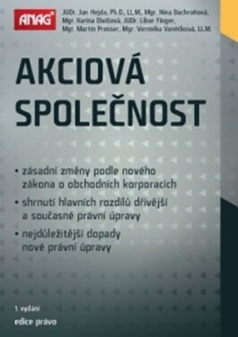 Akciová společnost - obchodní korporace - Klára Divišová