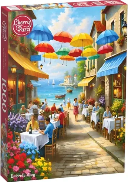 CHERRY PAZZI Puzzle Ulice s deštníky