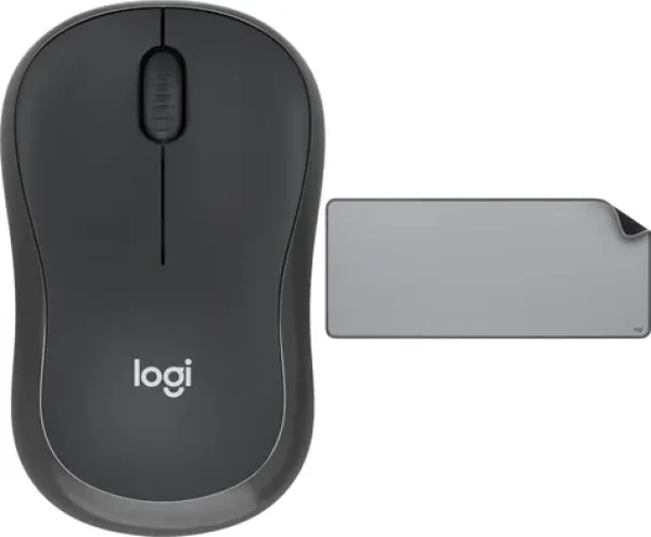 Logitech M240 Silent černá + podložka Studio Series šedá / Sada myš + podložka / 4000 DPI / 3 tlačítka