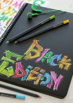 Faber-Castell Faber-Castell, 116450, Black Edition, Supersoft, sada ergonometrických pastelek s černým lakováním, 50 ks